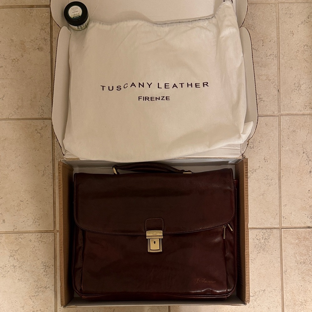 Tuscany Leather Deep Brown Briefcase